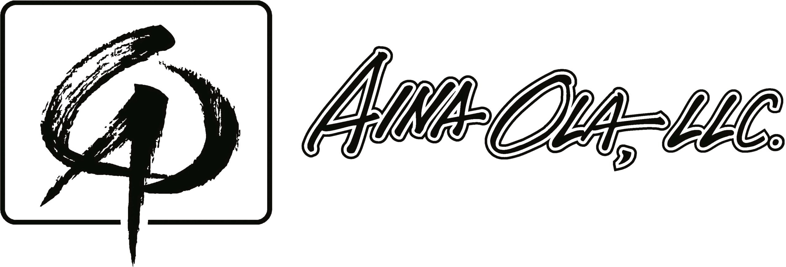 Logo featuring a stylized brushstroke within a square next to the text 'anna ola, llc.'.